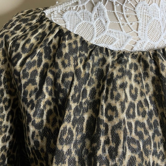 NWT Talbots Metallic Leopard Print Blouse size 2X - Picture 2 of 4